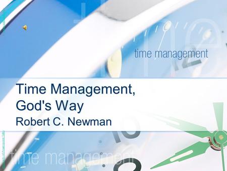 Time Management, God's Way