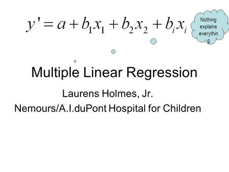 Multiple Linear Regression