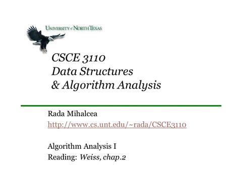 CSCE 3110 Data Structures & Algorithm Analysis