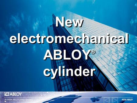 New electromechanical ABLOY® cylinder.