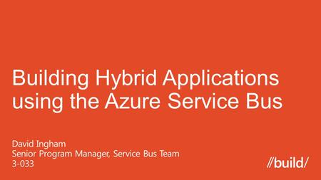 Service Bus Sender Receiver Frontend Nodes Ctrl Forwarder outbound socket connect outbound socket rendezvous Ctrl NLB Integrated w/ WCF programming.