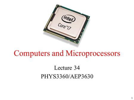 Computers and Microprocessors