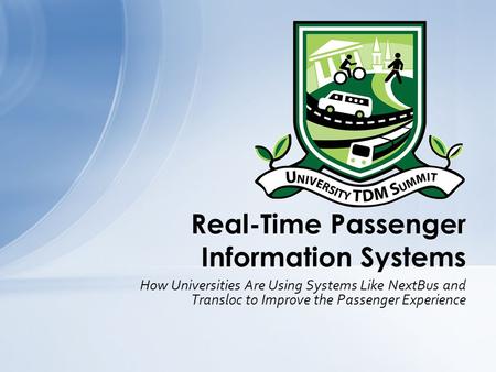 Real-Time Passenger Information Systems