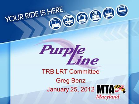 TRB LRT Committee Greg Benz January 25, 2012. Project History 1986 – Montgomery County completes feasibility study of using Georgetown Branch as transitway,