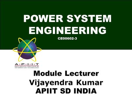 POWER SYSTEM ENGINEERING