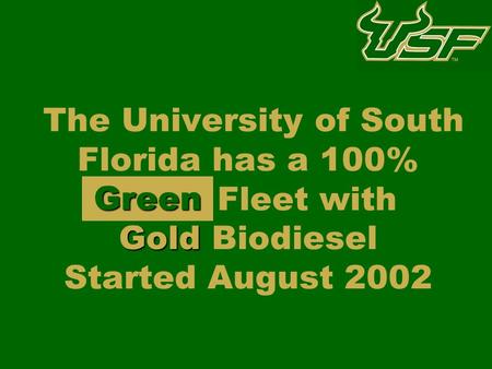 Green. Why Biodiesel? Environmentally Friendly Reduces dependence on foreign oil. Renewable source Stimulate local economy and American farmers instead.