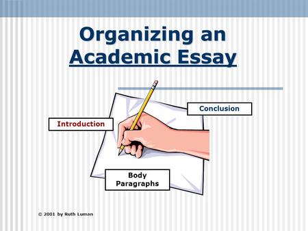 Organizing an Academic Essay