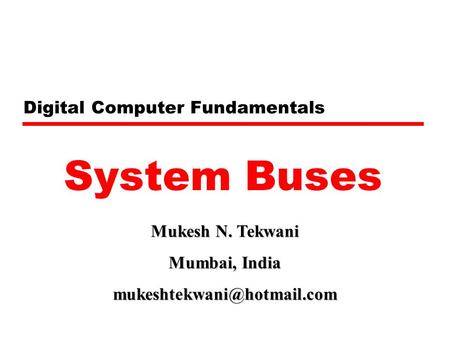 Digital Computer Fundamentals