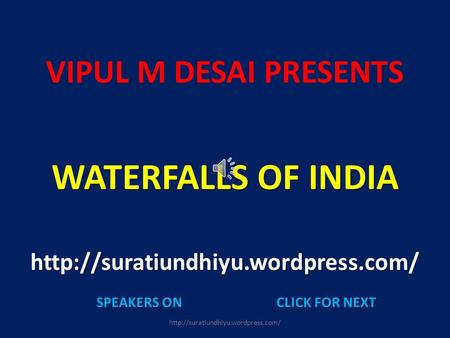 WATERFALLS OF INDIA VIPUL M DESAI PRESENTS