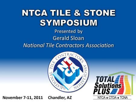 2 NTCA is a Registered Provider with The American Institute of Architects Continuing Education Systems. Credit earned on completion of this program will.