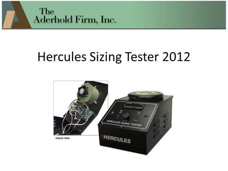 Hercules Sizing Tester 2012