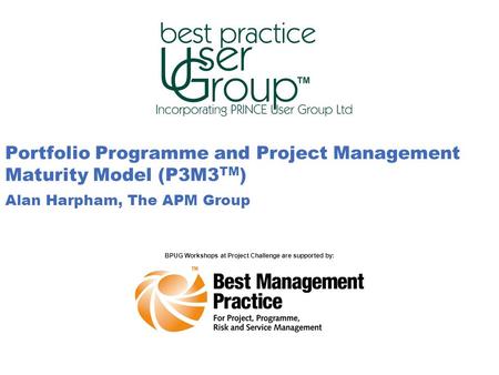 BPUG Workshops at Project Challenge are supported by: