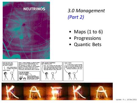 3.0 Management (Part 2) Maps (1 to 6) Progressions Quantic Bets Update : FJ. L 10 Dec 2011.