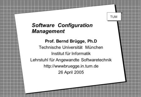 Software Configuration Management