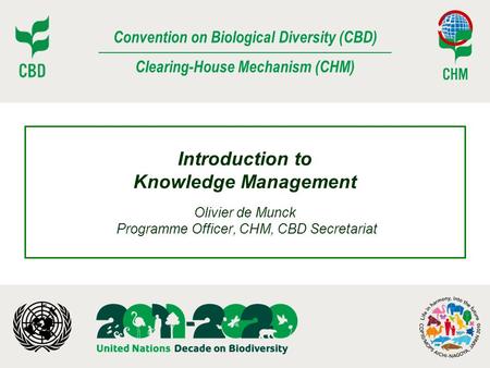 Contents Importance Knowledge for CBD Managing Knowledge 2.