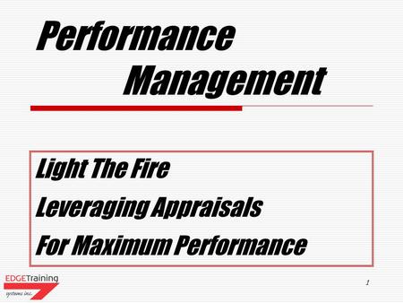 Performance Management