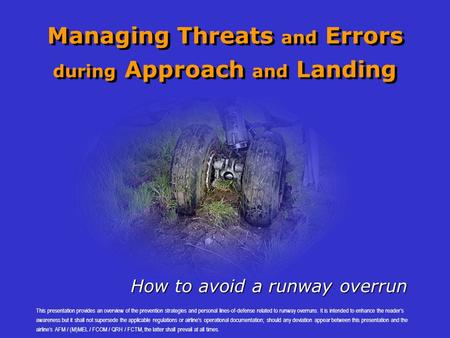 Managing Threats and Errors during Approach and Landing