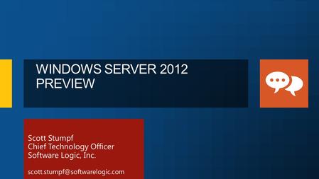 WINDOWS SERVER 2012 PREVIEW