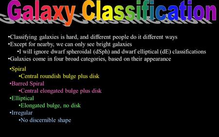 Galaxy Classification