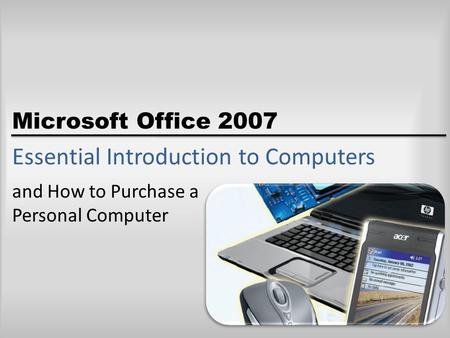 Essential Introduction to Computers