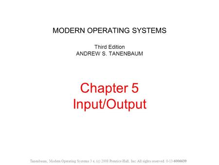 MODERN OPERATING SYSTEMS Third Edition ANDREW S