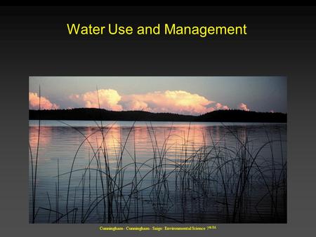 Water Use and Management