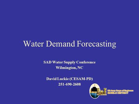 Water Demand Forecasting