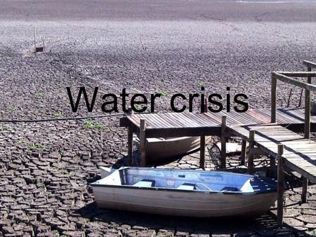 Water crisis. Venezuela 2050 No access to potable water for 65% of the population of this country. Only 5% of the amount of water needed for our people.