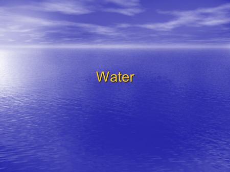 Water. Water essential essential 60% body weight: influenced by body composition 60% body weight: influenced by body composition – 75% of lean tissue.