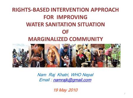 RIGHTS-BASED INTERVENTION APPROACH FOR IMPROVING