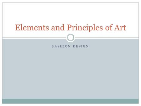 Elements and Principles of Art