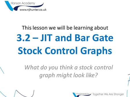 What do you think a stock control graph might look like?