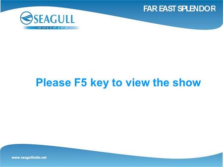 Www.seagullindia.net Please F5 key to view the show.