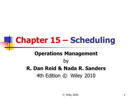 Operations Management