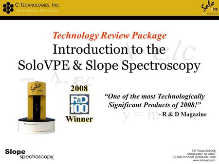 “One of the most Technologically Significant Products of 2008!”