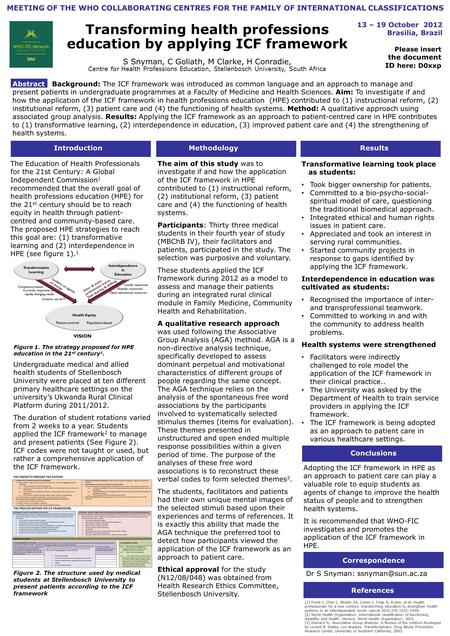 IntroductionMethodologyResults The Education of Health Professionals for the 21st Century: A Global Independent Commission 1 recommended that the overall.