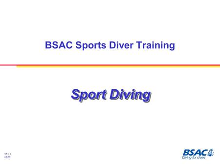 BSAC Sports Diver Training