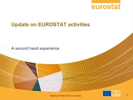 Update on EUROSTAT activities