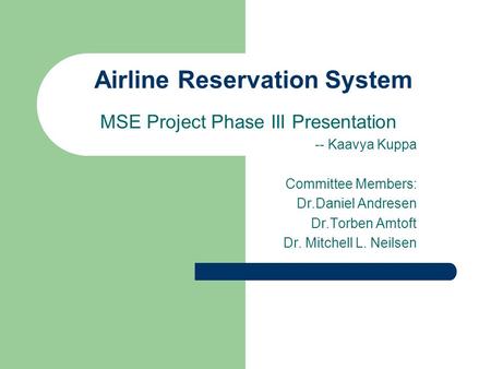 Airline Reservation System