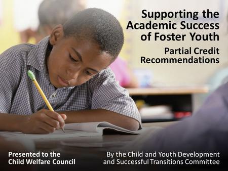 Supporting the Academic Success of Foster Youth