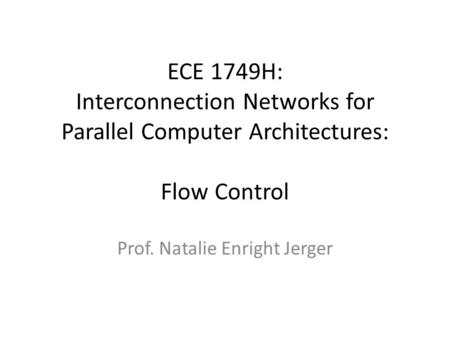 Prof. Natalie Enright Jerger