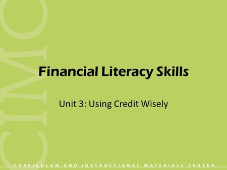 Financial Literacy Skills