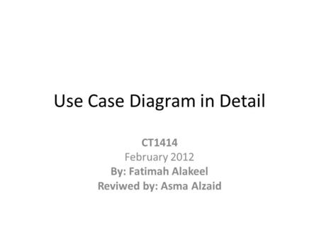 Use Case Diagram in Detail