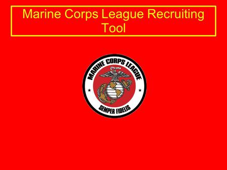 Marine Corps League Recruiting Tool