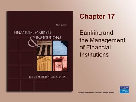 Banking and the Management of Financial Institutions