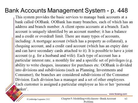 Bank Accounts Management System - p. 448