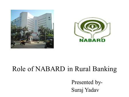 Role of NABARD in Rural Banking