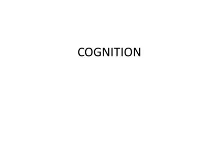 COGNITION. Cognition Questions Do you have difficulty remembering or concentrating? Split Interviews: How often do you have difficulty remembering important.