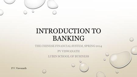 Introduction to Banking