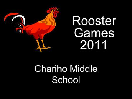 Rooster Games 2011 Chariho Middle School. Multiple Choice Question Round Each question worth 10 points 200 points available Parent volunteers – LIME GREEN.